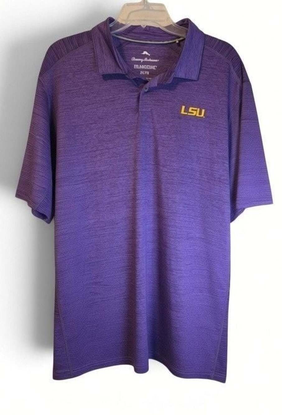 Tommy Bahama LSU Tigers Emfielder Polo Size XL Purple